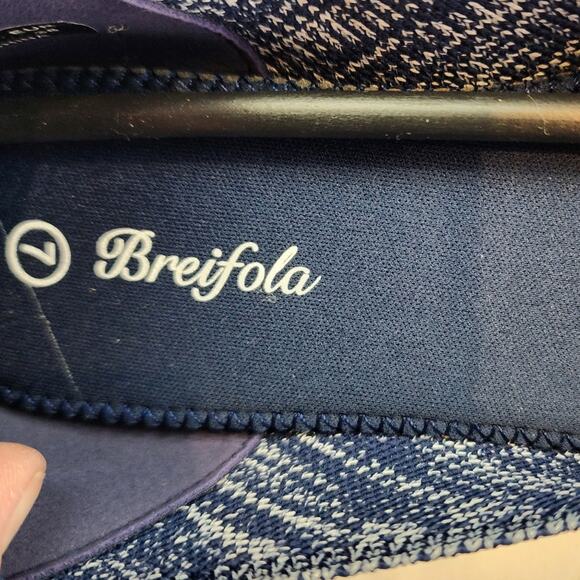 New Navy Blue White Ballet Flats Shallow Pointed Toe Breathable Mesh Size 7 - Picture 7 of 8